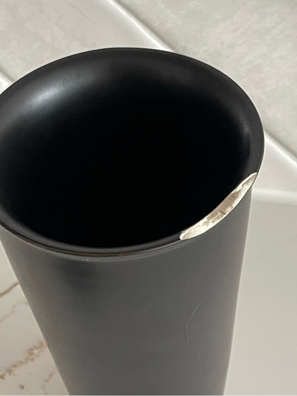 Authentic Saint Laurent Paris Black Travel Tumbler with Lid - Picture 4 of 5